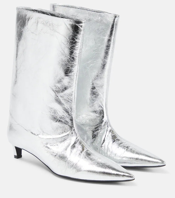  Jil Sander Jil Sander Metallic Leather Ankle Boots 