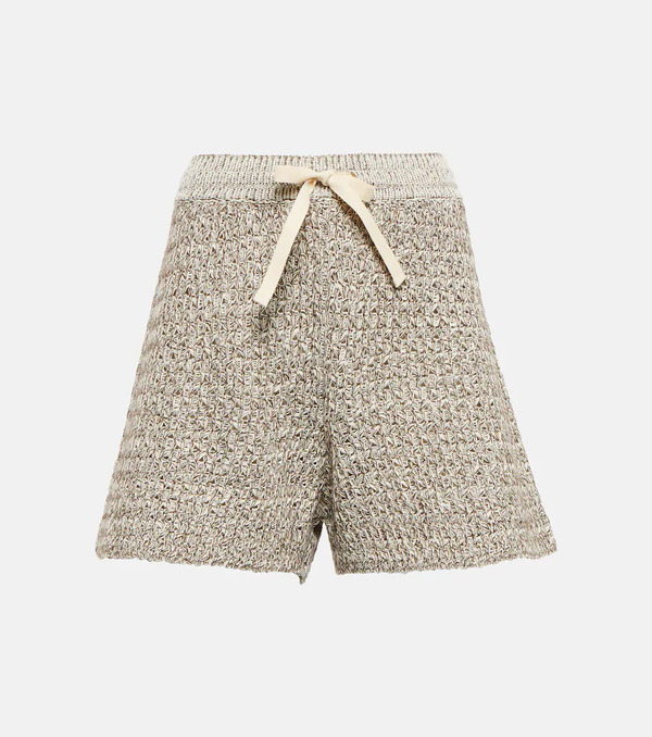  Jil Sander Jil Sander Open-knit Cotton-blend Shorts 