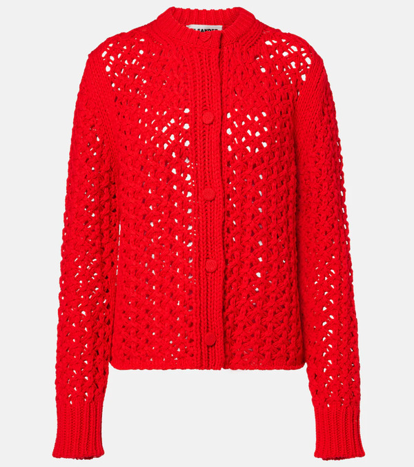  Jil Sander Jil Sander Open-knit Wool Cardigan 