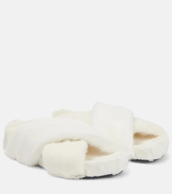  Jil Sander Jil Sander Shearling Sandals 