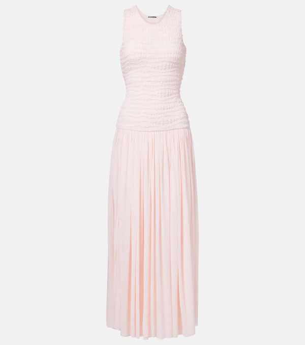  Jil Sander Jil Sander Shirred Maxi Dress 