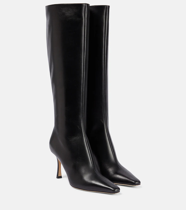  Jimmy Choo Jimmy Choo Agathe 85 Leather Knee-high Boots 