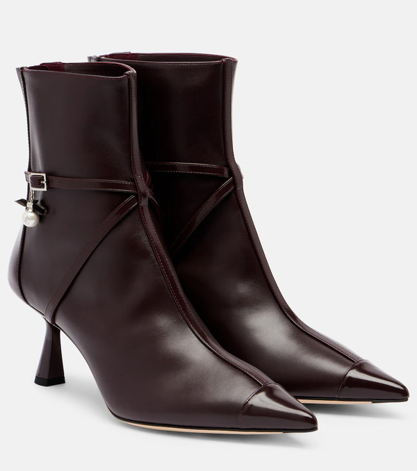  Jimmy Choo Jimmy Choo Aren 65 Leather Ankle Boots 