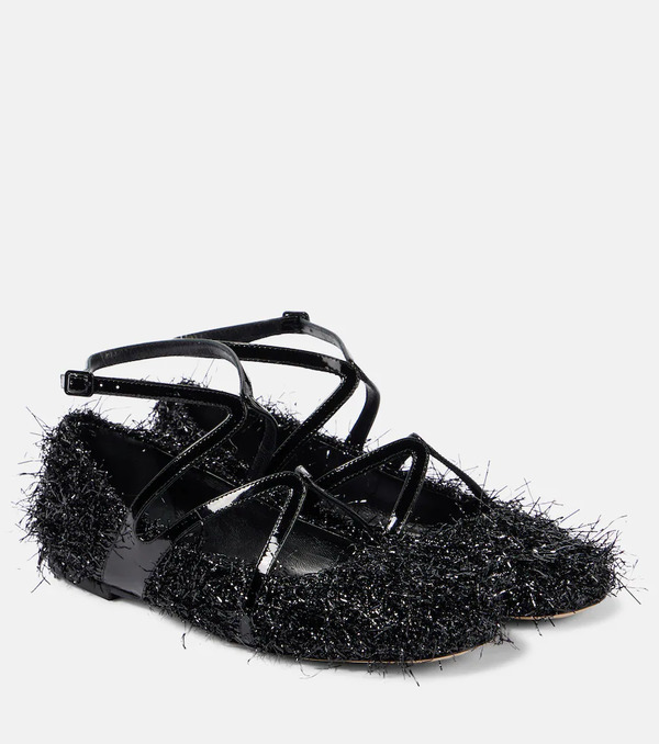  Jimmy Choo Jimmy Choo Astoria Tinsel Ballet Flats 