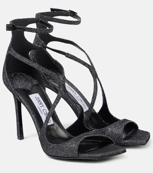  Jimmy Choo Jimmy Choo Azia 95 Glitter Sandals 