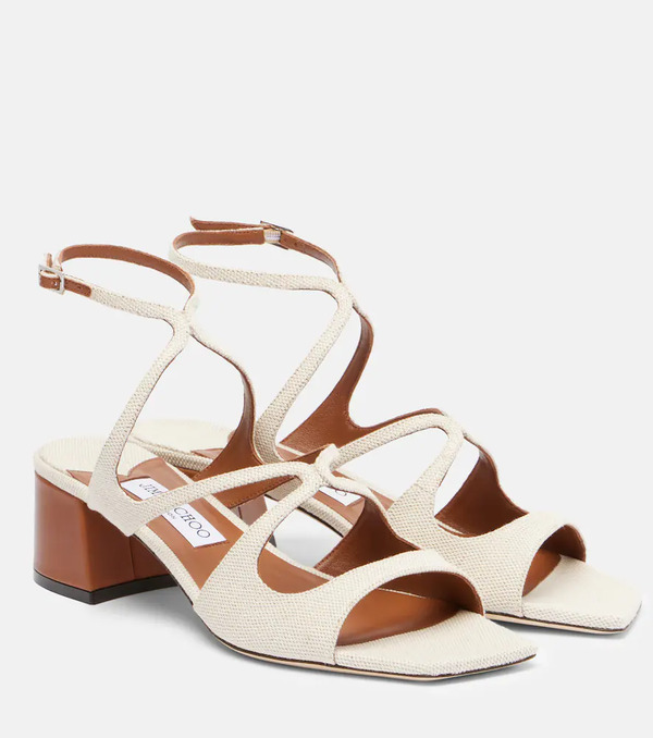  Jimmy Choo Jimmy Choo Azilia 45 Canvas Sandals 