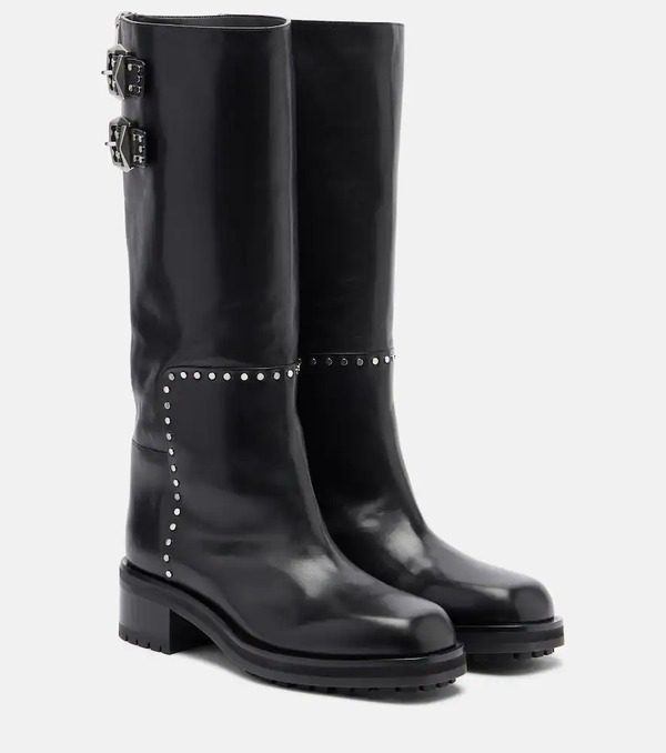  Jimmy Choo Jimmy Choo Brooklyn Leather Biker Boots 
