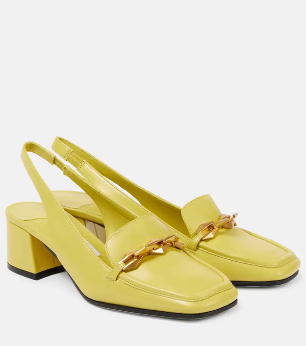  Jimmy Choo Jimmy Choo Diamond Tilda 45 Leather Slingback Pumps 