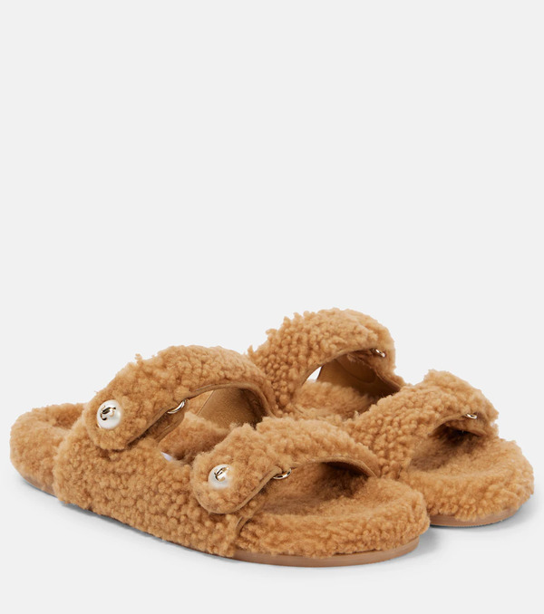  Jimmy Choo Jimmy Choo Fayence Shearling Sandals 