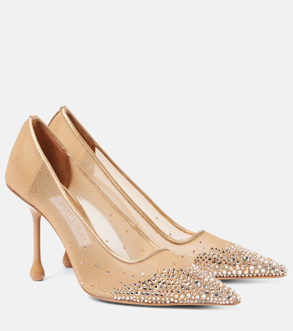  Jimmy Choo Jimmy Choo Ixia 95 Embellished Mesh Pumps 