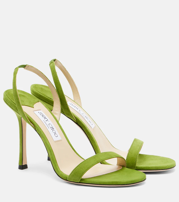  Jimmy Choo Jimmy Choo Jenn Suede Slingback Sandals 