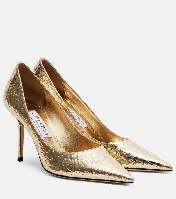  Jimmy Choo Jimmy Choo Love 85 Metallic-effect Pumps 