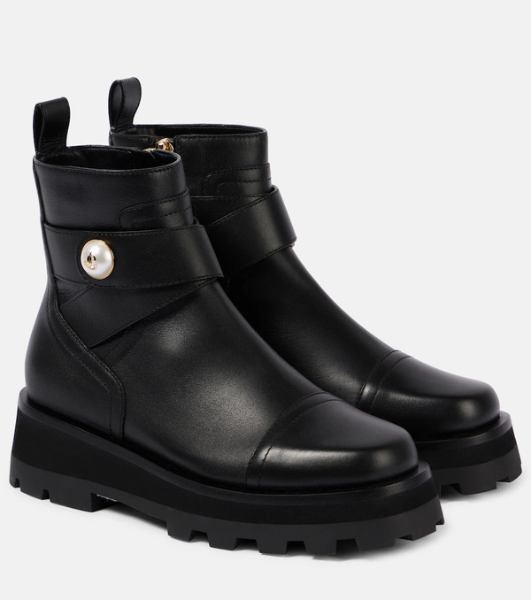  Jimmy Choo Jimmy Choo Meena Leather Ankle Boots 