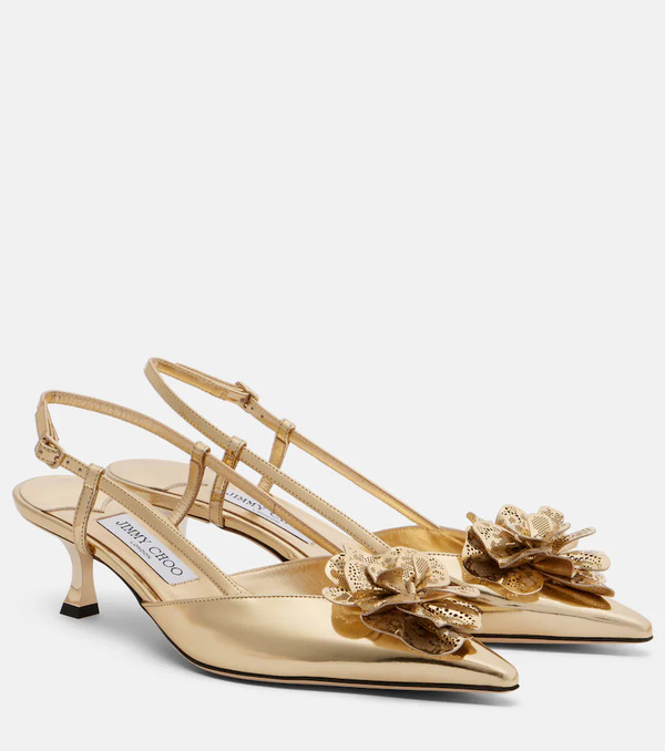  Jimmy Choo Jimmy Choo Mimmi 50 Leather Slingback Pumps 