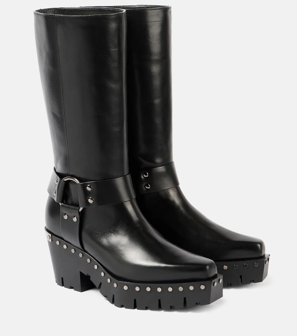  Jimmy Choo Jimmy Choo Quinn 75 Studded Leather Biker Boots 