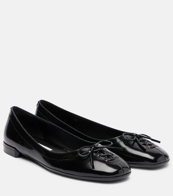  Jimmy Choo Jimmy Choo Scarlett Leather Ballet Flats 