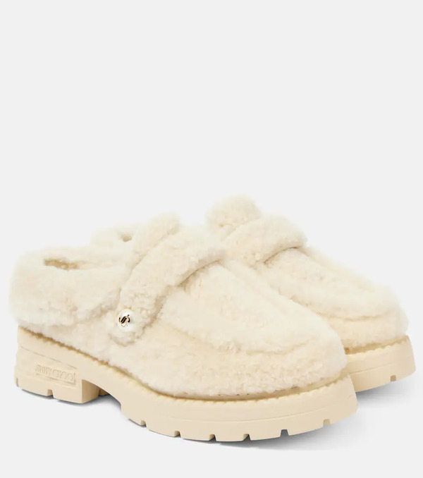  Jimmy Choo Jimmy Choo Shea Shearling Platform Mules 