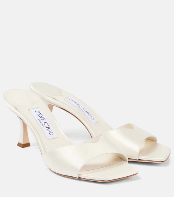  Jimmy Choo Jimmy Choo Skye 70 Satin Mules 