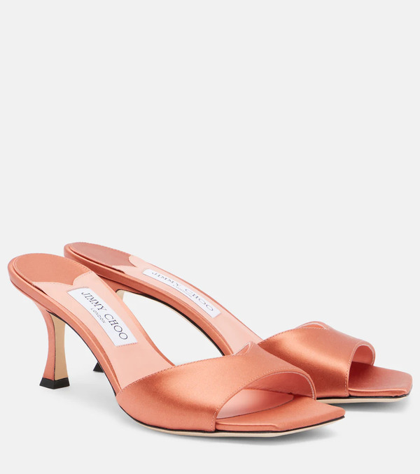  Jimmy Choo Jimmy Choo Skye Satin Mules 
