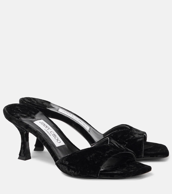  Jimmy Choo Jimmy Choo Skye 70 Velvet Mules 