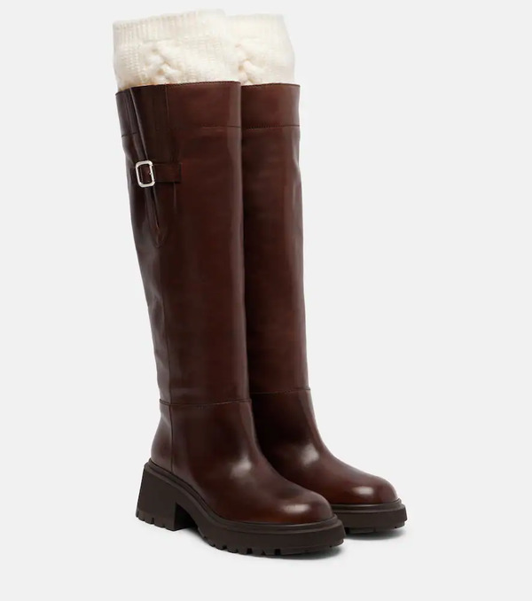  Jimmy Choo Jimmy Choo Tamsin Leather Knee-high Boots 