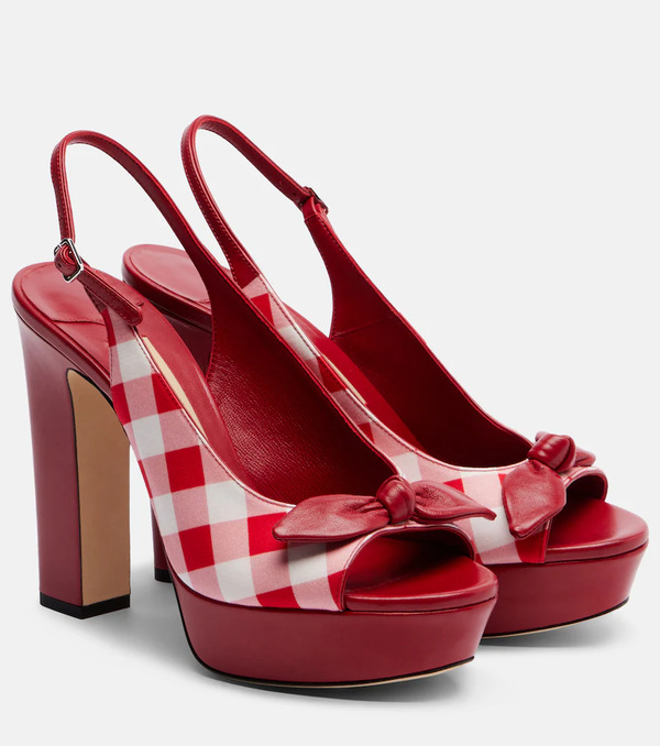  Jimmy Choo Jimmy Choo Ziva Checked Peep-toe Pumps 