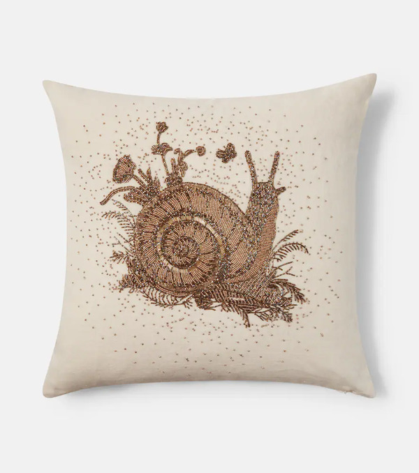  Jonathan Adler Jonathan Adler Botanist Beaded Linen Cushion 