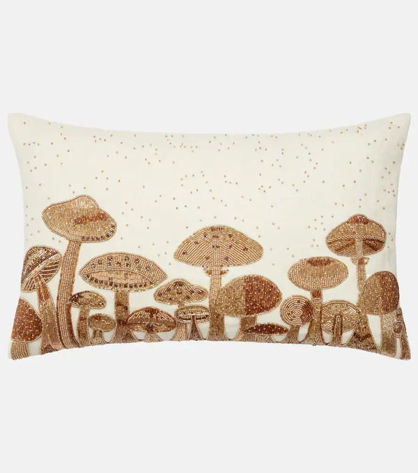  Jonathan Adler Jonathan Adler Botanist Mushroom Field Linen Cushion 