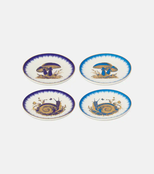  Jonathan Adler Jonathan Adler Botanist Set Of 4 Porcelain Coasters 