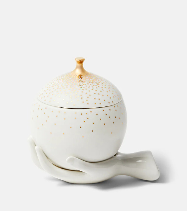  Jonathan Adler Jonathan Adler Gilded Eve Porcelain Container 