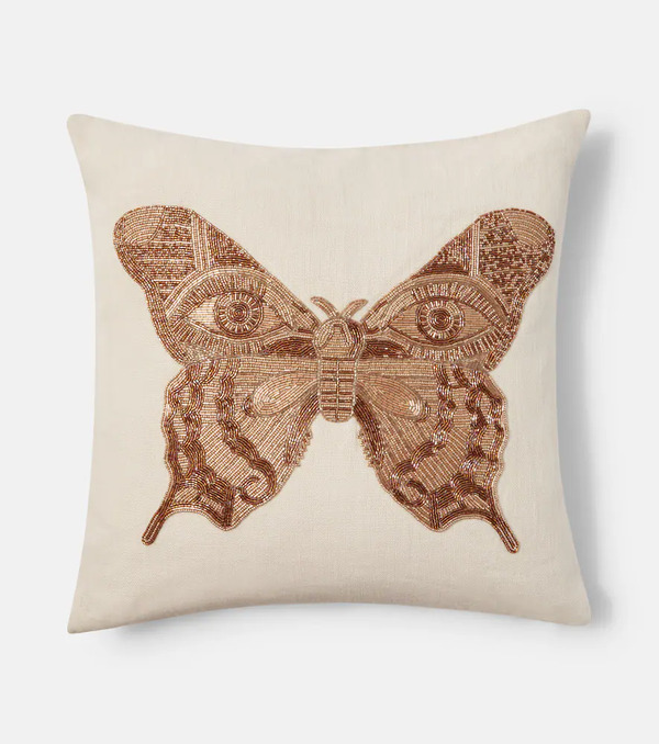  Jonathan Adler Jonathan Adler Muse Beaded Linen Cushion 