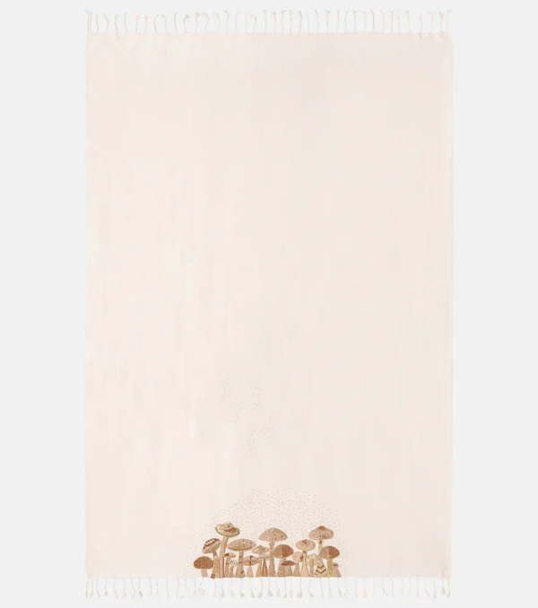  Jonathan Adler Jonathan Adler Mushrooms Beaded Wool Throw 