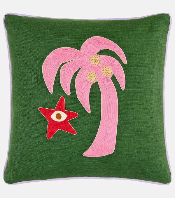  Jonathan Adler Jonathan Adler Playa Palm Tree Linen Cushion 