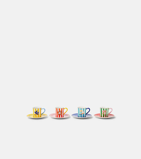  Jonathan Adler Jonathan Adler Playa Set Of 4 Porcelain Espresso Cups 