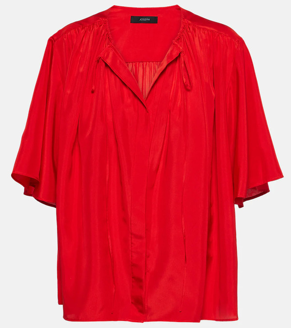  Joseph Joseph Bristow Gathered Silk Blouse 