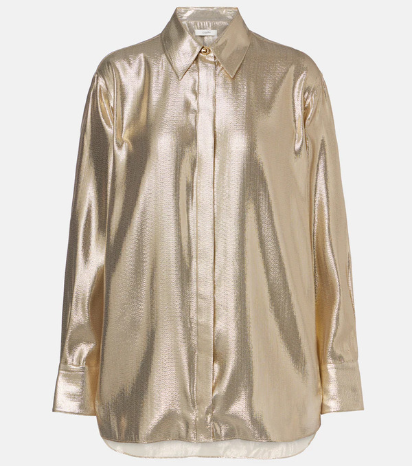  Joseph Joseph Capri Silk-blend Lame Blouse 