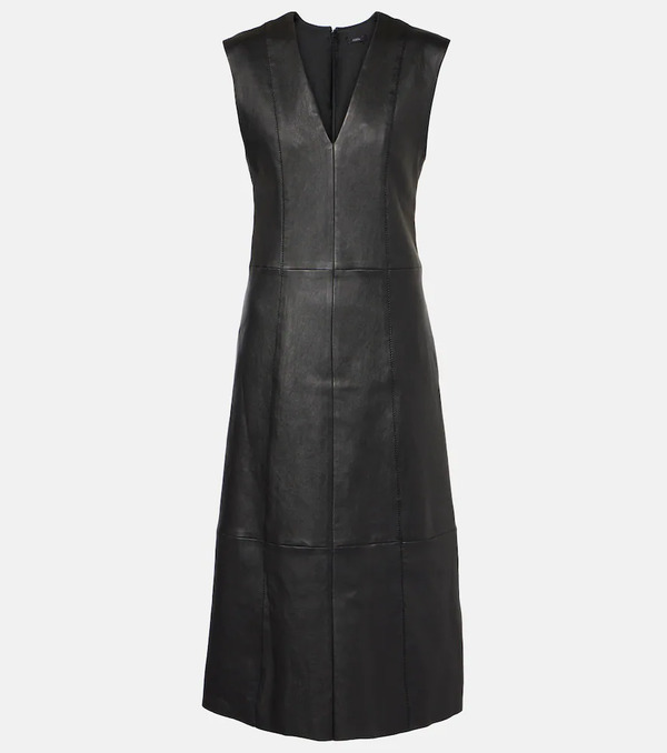  Joseph Joseph Kosma Leather Midi Dress 