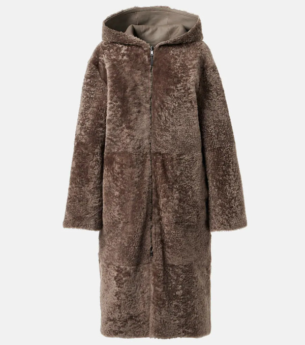  Joseph Joseph Reversible Shearling And Leather Hooded Coat 