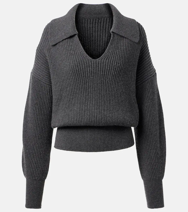  Joseph Joseph Ribbed-knit Wool-blend Polo Sweater 