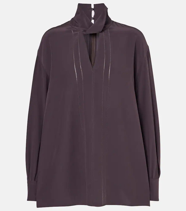  Joseph Joseph Rivoli Silk Crepe De Chine Blouse 