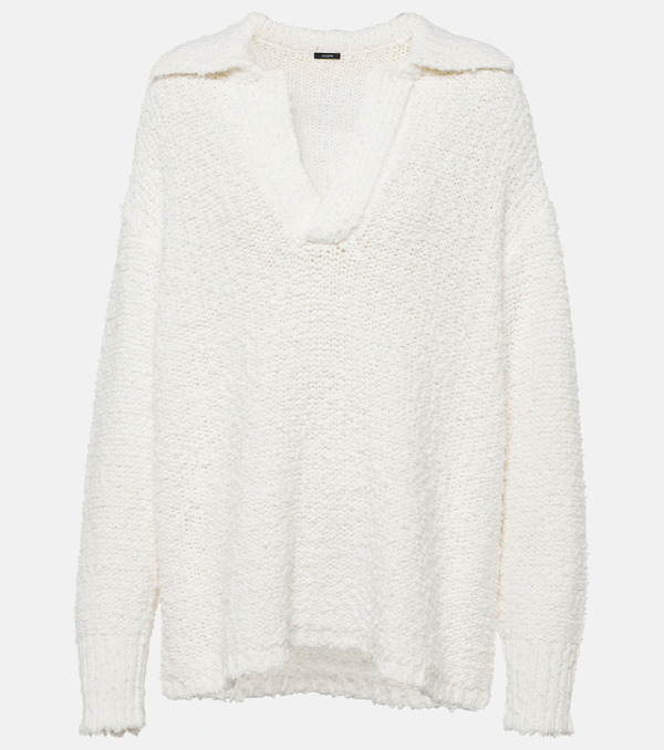  Joseph Joseph Textured Cotton-blend Polo Sweater 