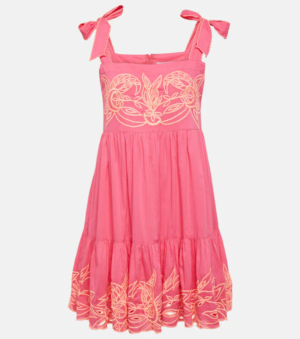  Juliet Dunn Juliet Dunn Colorblocked Cotton Minidress 