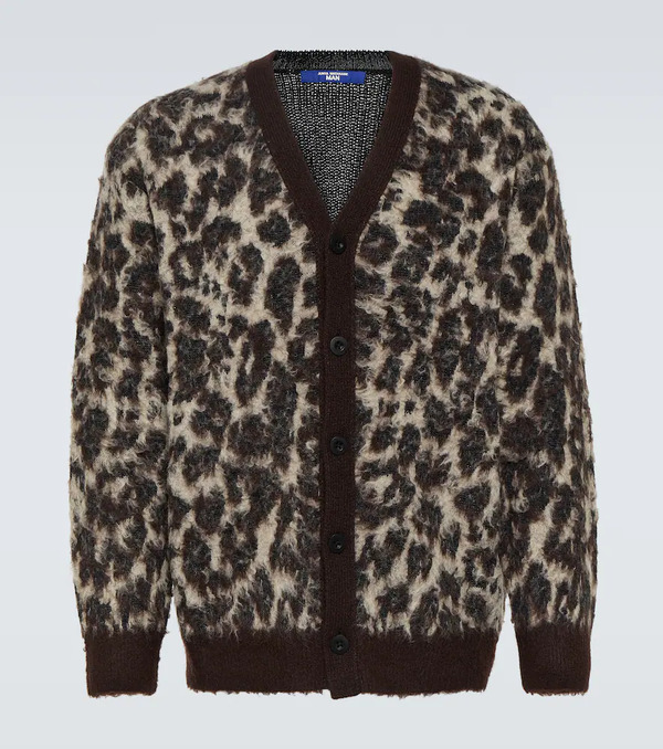  Junya Watanabe Junya Watanabe Leopard-print Jacquard Cardigan 