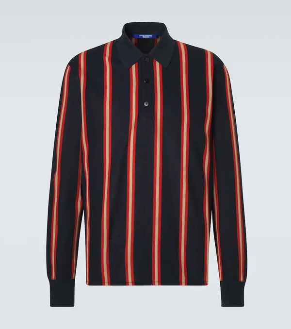  Junya Watanabe Junya Watanabe Striped Wool Polo Shirt 