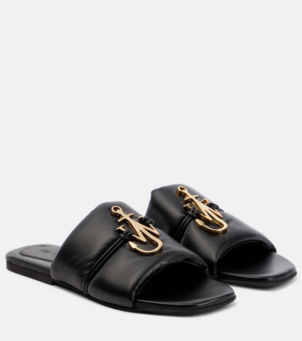  Jw Anderson Jw Anderson Anchor Leather Sandals 