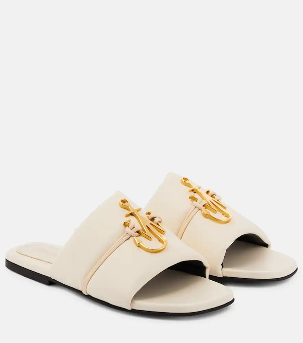  Jw Anderson Jw Anderson Anchor Leather Slides 