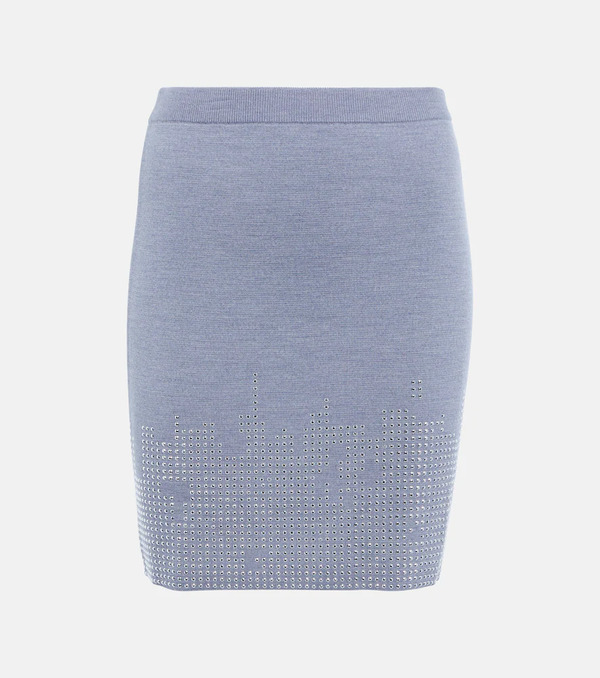  Jw Anderson Jw Anderson Embellished Wool Miniskirt 