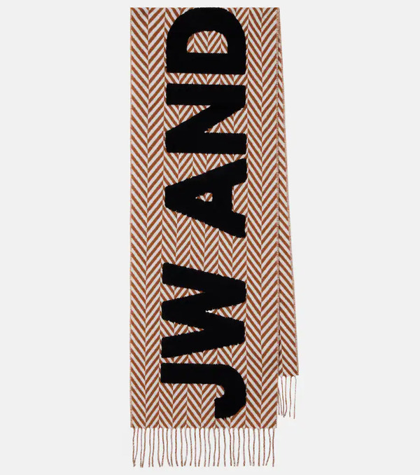  Jw Anderson Jw Anderson Logo Wool And Alpaca-blend Scarf 