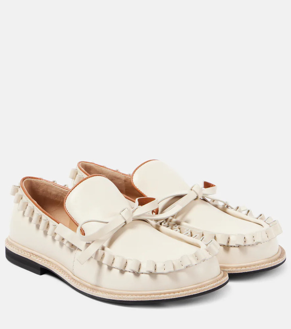  Jw Anderson Jw Anderson Ruffled Leather Moccasins 