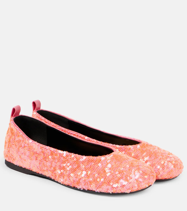  Jw Anderson Jw Anderson Sequined Ballet Flats 